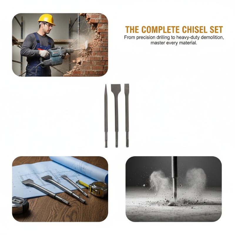3Pcs SDS Plus Chisel Drill Bit - Home Improvement Tool Time ulasan dan harga